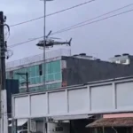 Polícia militar realiza buscas por suspeito de roubo de carro com apoio do Águia